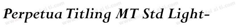 Perpetua Titling MT Std Light字体转换